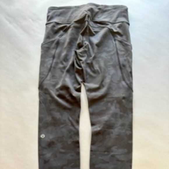 Lululemon Fast and Free Tight II 25" Nulux™ Incognito Camo Multi Grey Size 8 - Picture 2 of 3